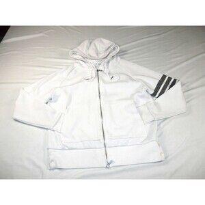 Thom Browne Spring Classic Four Bar Full Zip Hoodie Hooded Sweatshirt White Sz 1